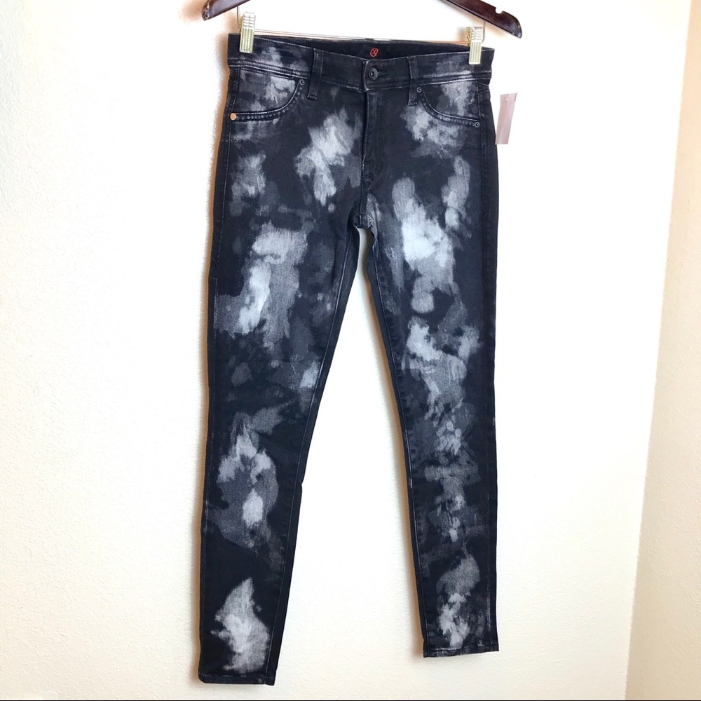 THE SINCLAIR | Tie Dye Black Skinny Pants